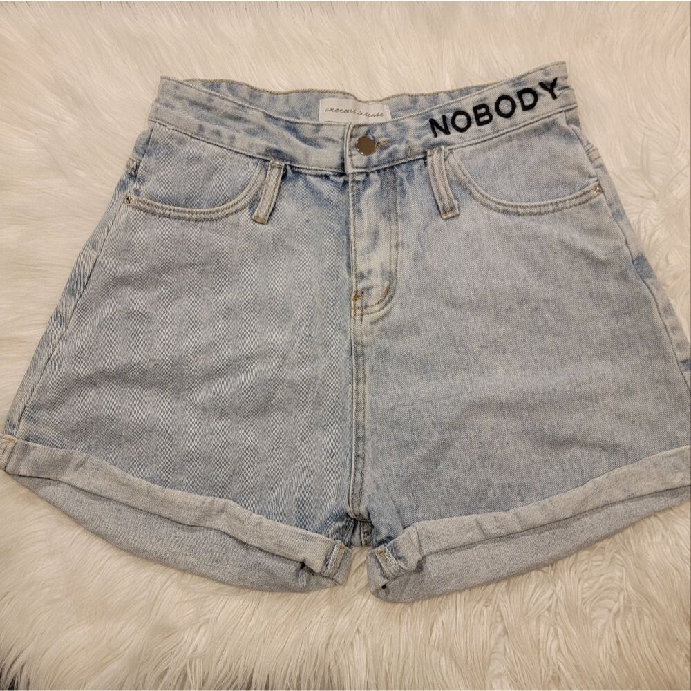 Nobody Care Amorous Intense jeans High Rise Cut Off Cuffed hem Shorts